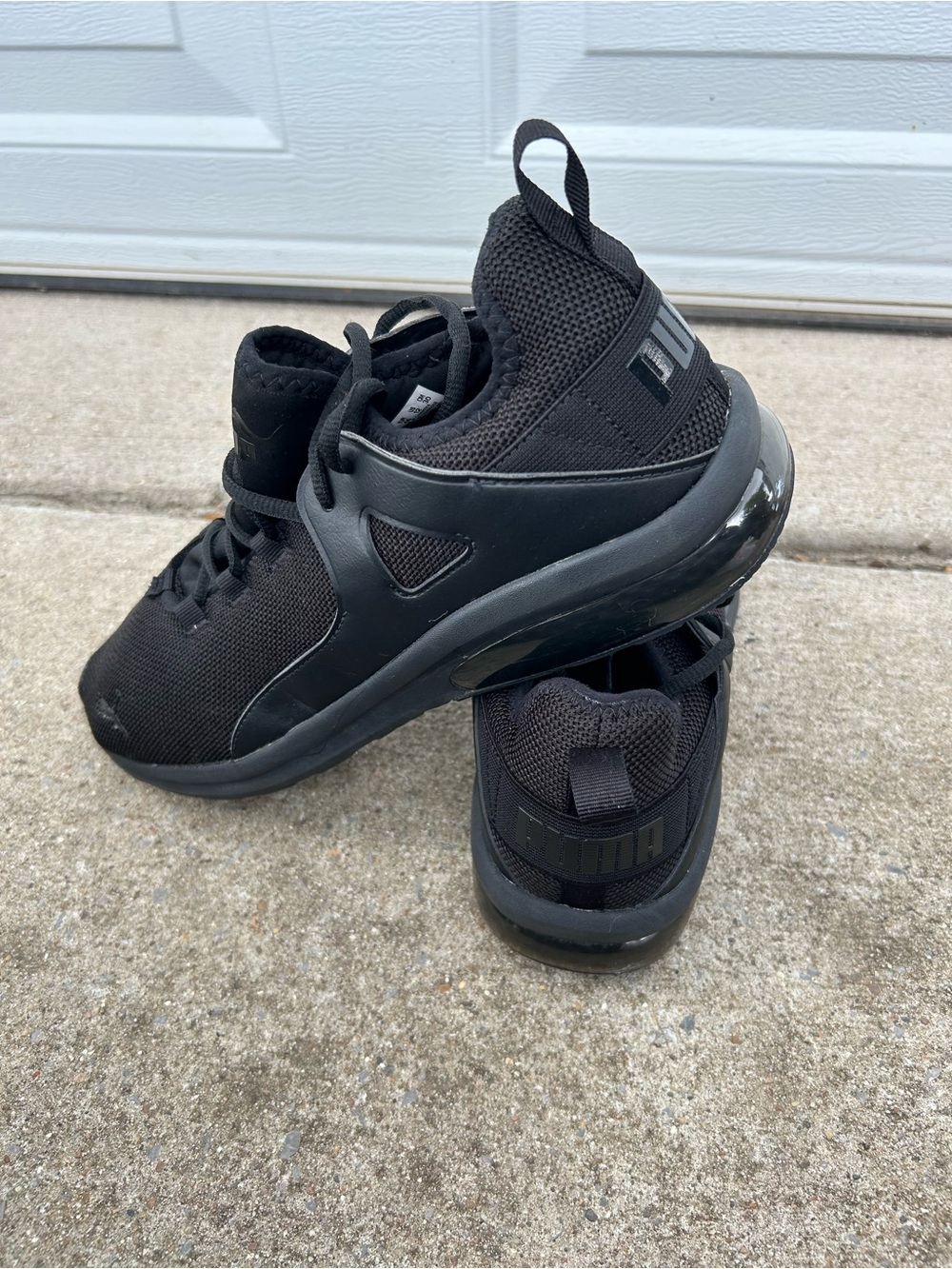 Puma Men's All-Black Mesh & Rubber Sneakers
